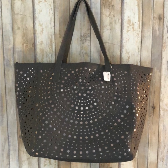 Handbags - Large grey and silver tote